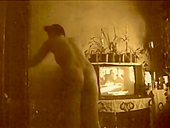 A Vintage Slutty Wife Cleaning After Gangbang...
