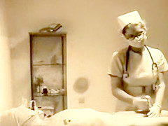 Vintage masked nurse handjob...