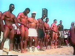 Black men swimwear contest...