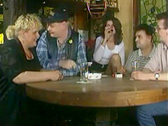 Kinky fisting in a german pub...
