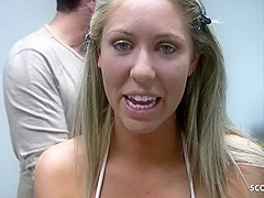 Cute College Girl Lacy Pickup At Beach For First Casting Fuck...