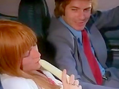 Vintage hairy french redhead sucks and...